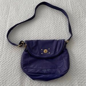 SOLD Marc Jacobs blue leather crossbody satchel